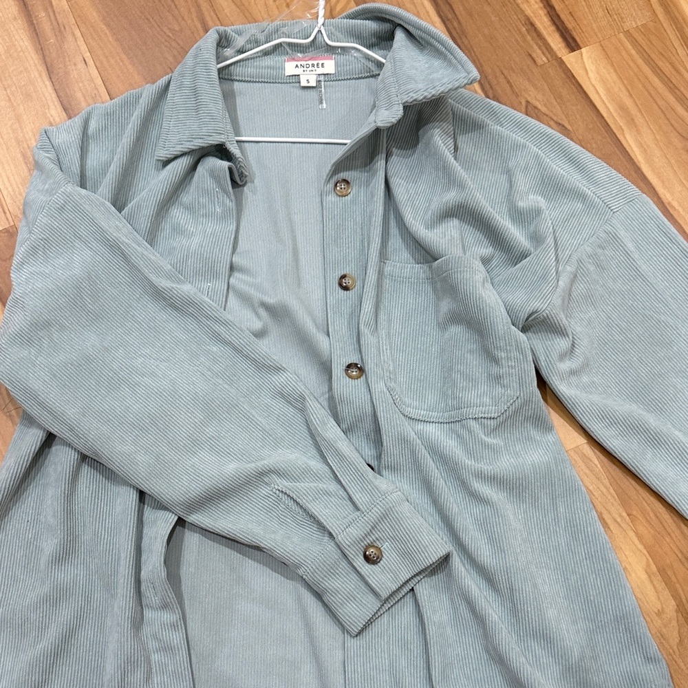 Andre Assous Light Gray Corduroy Shirt
